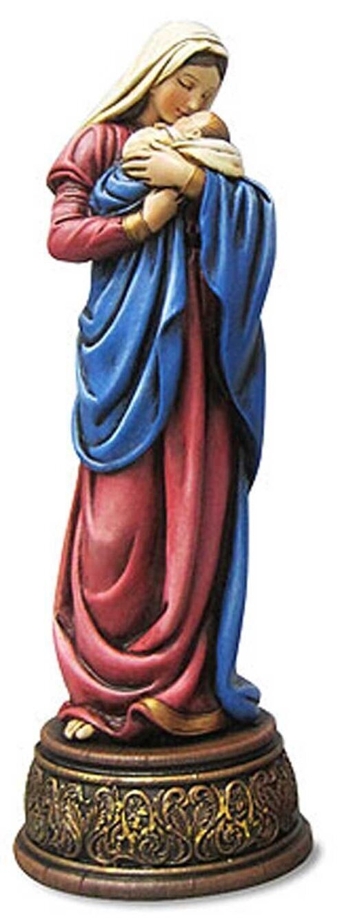 7965 Mary and Child Figurine ~ Mother's Kiss Musical ~ Plays Canon D